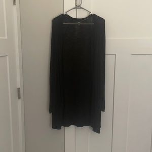 Thin solid black cardigan